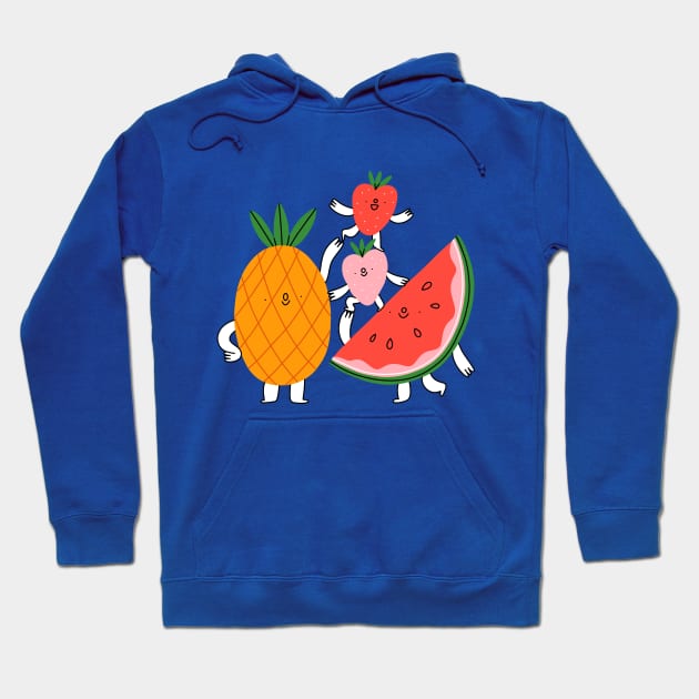 Cute fruit characters Hoodie by Stolenpencil